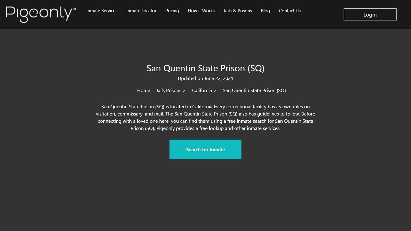 San Quentin State Prison (SQ) Inmate Search | California