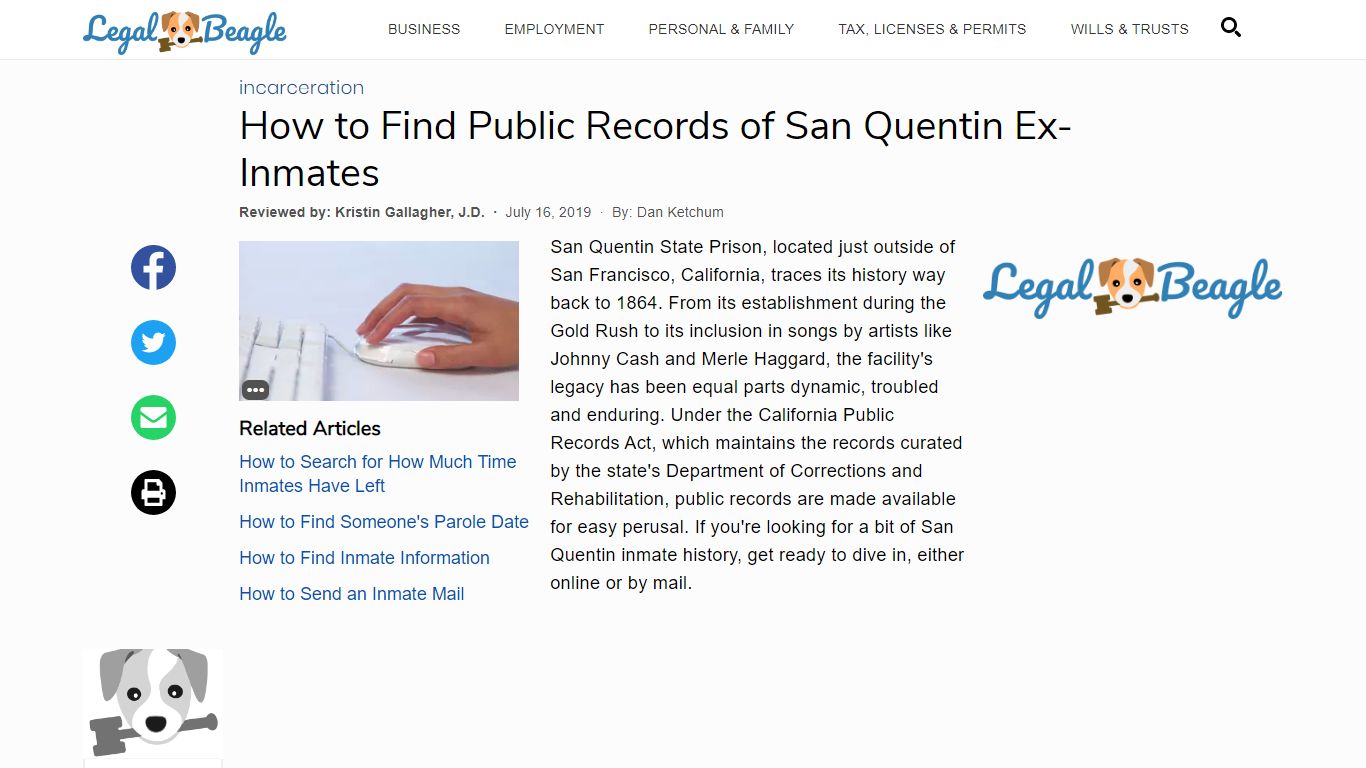 How to Find Public Records of San Quentin Ex-Inmates ...